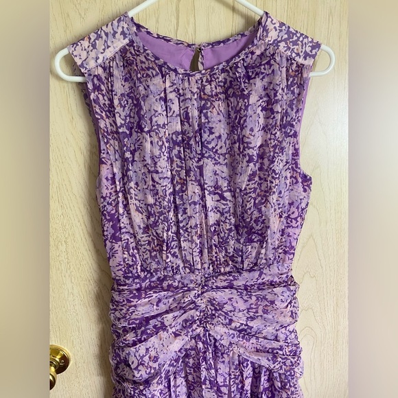 Jardin Vue Organza Purple Ruffle Dress NWT Sz M - Picture 3 of 14